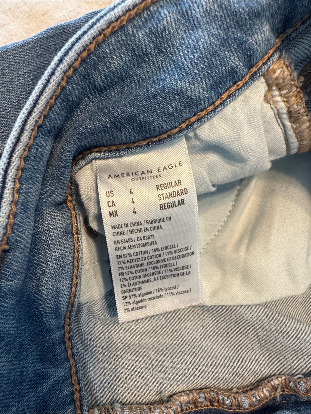 American Eagle Outfitters Light Blue Wide-Leg Cargo Jeans - Picture 7 of 9